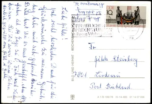 Freiberg (Sachsen) DDR Mehrbild-AK mit Donatsturm, Petrikirche und Markt 1978