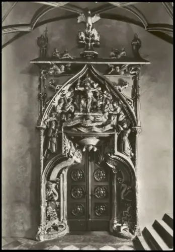Annaberg-Buchholz Tür Portal der St. Annenkirche zur DDR-Zeit 1985