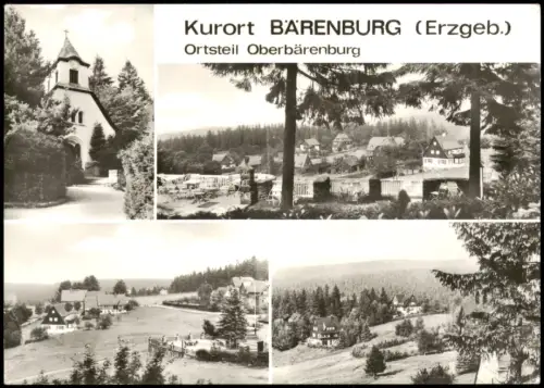 Oberbärenburg-Altenberg (Erzgebirge) Mehrbildkarte von Oberbärenburg 1980