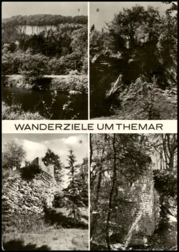Ansichtskarte Themar DDR Mehrbild-AK mit Umland-Ansichten Wanderziele 1975
