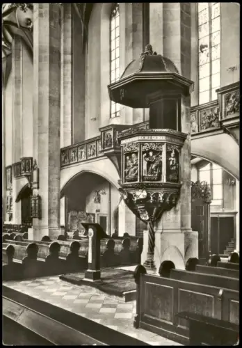 Annaberg-Buchholz St. Annenkirche Kanzel Innenansicht zur DDR-Zeit 1974