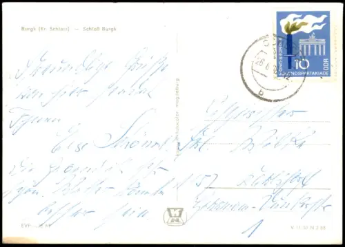 Ansichtskarte Burgk-Freital Schloss Burgk zur DDR-Zeit 1968