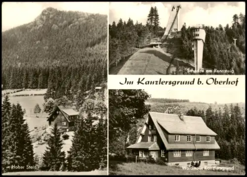 Oberhof (Thüringen) DDR Mehrbild-AK mit dem Kanzlersgrund b. Oberhof 1971