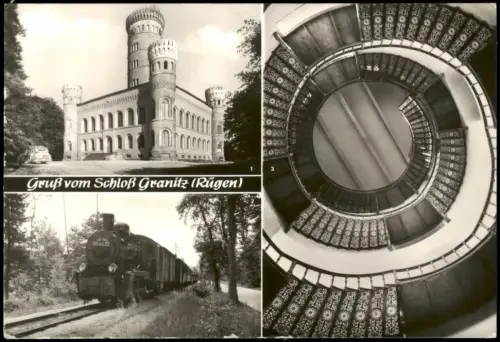 Ansichtskarte Ansichtskarte Binz (Rügen) Jagdschloss Granitz, Bäderbahn 1979