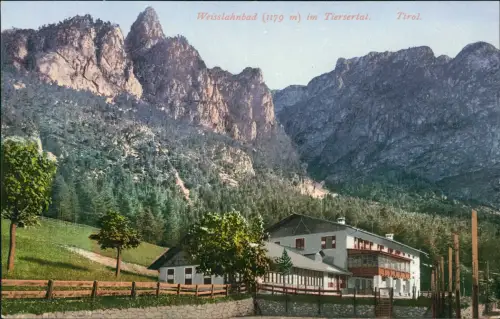 Cartolina Tiers Tires Weisslahnbad Tiersertal. Südtirol 1914