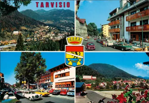 Cartolina Tarvis Tarvisio Trbiž 4 Bild Stadt und Straßenansichten 1974