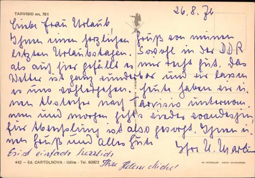 Cartolina Tarvis Tarvisio Trbiž 4 Bild Stadt und Straßenansichten 1974