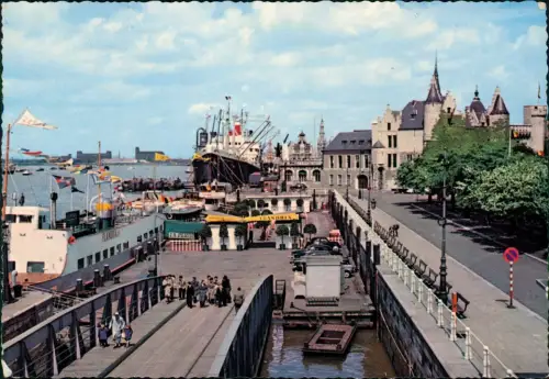 Postkaart Antwerpen Anvers Landungsplatz Schiff 1964