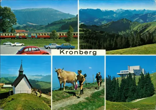 Ansichtskarte Jakobsbad Mehrbild Kronenberg Zug Abtrieb 1973