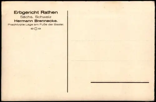 Ansichtskarte Rathen Gasthaus Erbgericht 1912