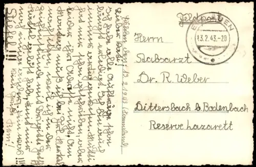 Dittersbach (Böhm. Schweiz) Jetřichovice Felsen Katzenkirche 1937