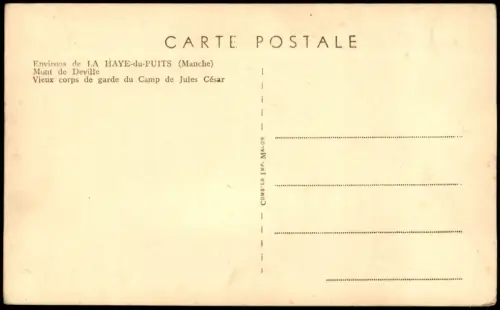CPA La Haye-du-Puits La Haye-du-Puits Mont de Deville 1922