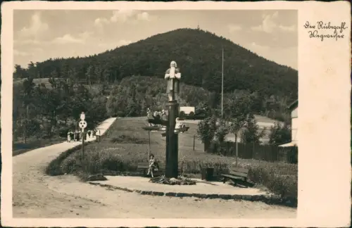 Waltersdorf-Großschönau (Sachsen) Der Rübezahl Wegweiser an der Lausche 1932