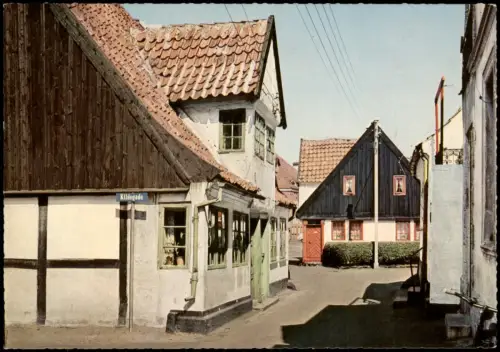 Postcard Sonderburg Sønderborg Straßenpartie. Havbogade 1968
