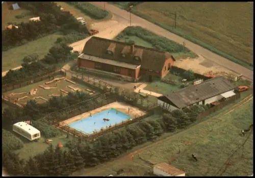 Postcard Hanstholm Nordjylland Camping og Cafeteria Luftbild 1983  Danmark