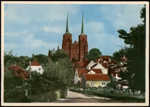 Postcard Roskilde Straßenpartie Dom 1960