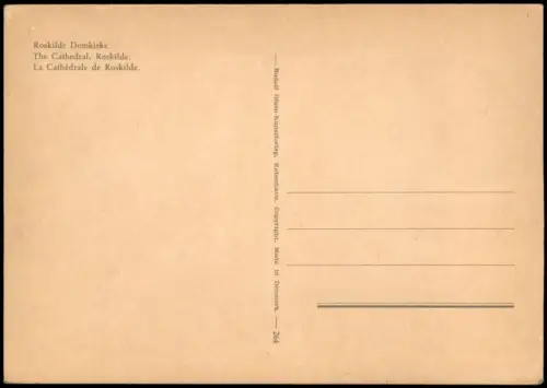 Postcard Roskilde Straßenpartie Dom 1960