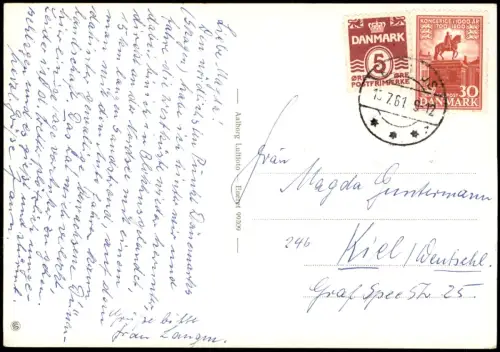 Postcard Skagen Luftfoto Luftbild Restaurant Grenen 1961