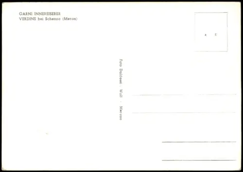 Cartolina Verdins-Schenna Schönna Scena Garni Innereiserer Auto 1963  Südtirol