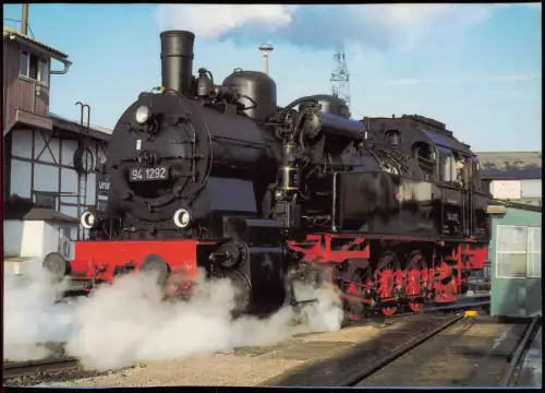 Ansichtskarte Arnstadt Bahnbetriebswerk Dampflokomotive 94 1292 Henschel 1994