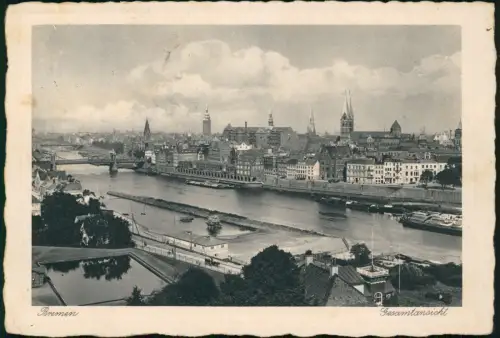 Ansichtskarte Bremen Gesamtansicht 1935