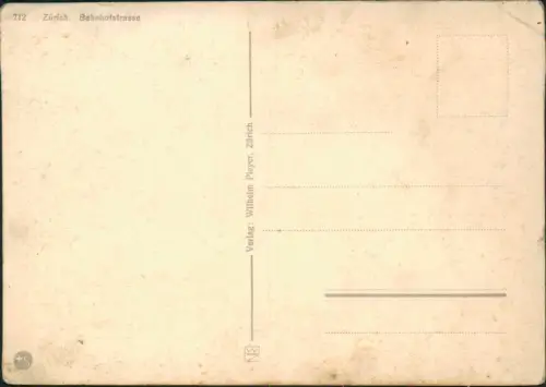 Ansichtskarte Zürich Bahnhofstraße Künstlerkarte 1940