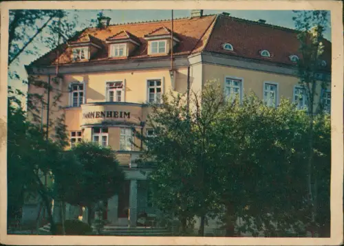 Ansichtskarte Hall Tirol   Kuranstalt LH Linz 1943  gel. Feldpoststempel WK2