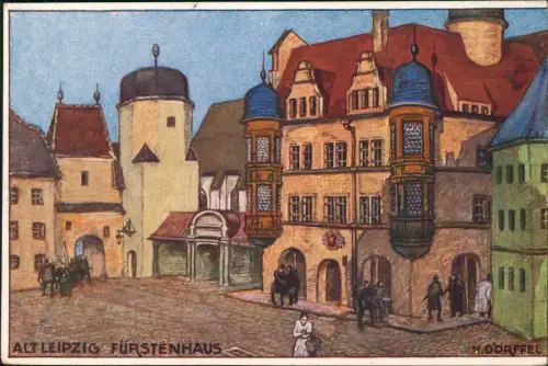 Ansichtskarte Leipzig Baufachmesse Fürstenhaus vor 100 Jahren 1907