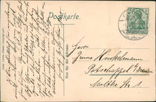 Ansichtskarte Oybin Hochwald v. Ameisenberg. 1906