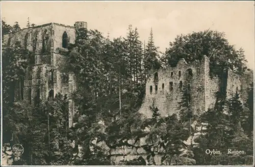 Ansichtskarte Oybin Burg und Klosterruine - Fotokarte 1929