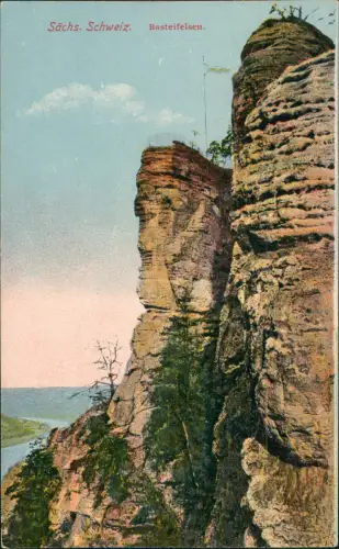 Ansichtskarte Rathen Basteifelsen Sächsische Schweiz 1914