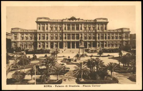 Cartolina Rom Roma Palazzo di Giustizia Piazza Cavour 1930