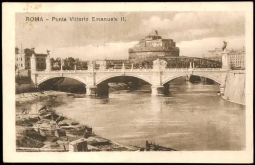 Cartolina Rom Roma Ponte Vittorio Emanuele II. 1929
