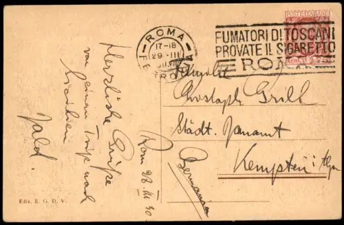 Cartolina Rom Roma Ponte Rotto e Ponte dei quattro capi. 1930