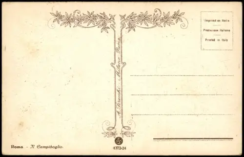 Cartolina Rom Roma Il Campidoglio. 1928