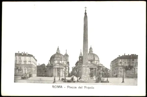 Cartolina Rom Roma Piazza del Popolo 1912