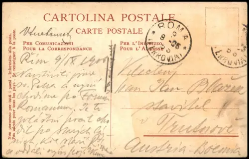 Cartolina Rom Roma Monte Pincio e veduta della Cupola di S. Pietro. 1906