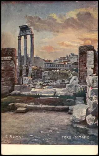 Cartolina Rom Roma Foro Romano Forum Romanum - Künstlerkarte 1912