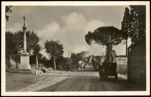 Cartolina Rom Roma Via Appia Anticadi S. Sebastiano - Auto 1931