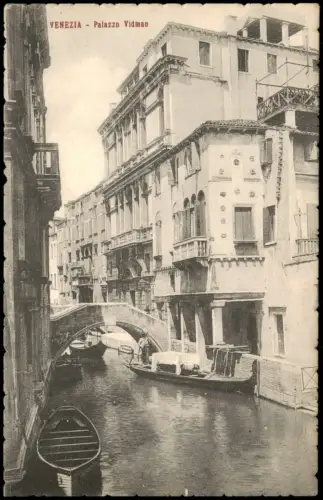 Cartolina Rom Roma Palazzo Vidman Gondeln 1922