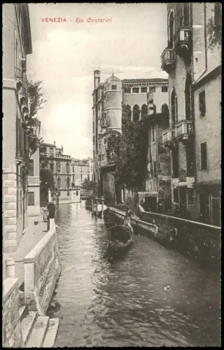 Cartolina Venedig Venezia Rio Contarini 1922