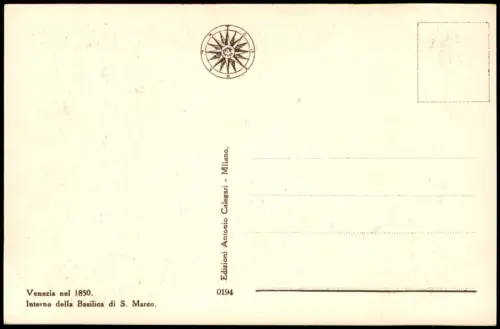 Cartolina Rom Roma Interno della Basilica di S. Marco. 1927