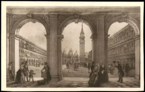 Cartolina Venedig Venezia Piazza S. Marco 1923