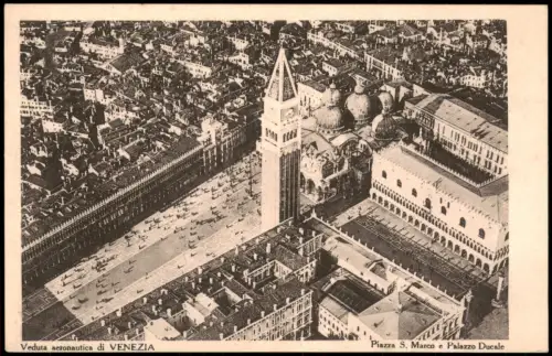 Venedig Venezia Luftbild Piazza S. Marco Palazzo Ducale Veduta aeronautica 1926