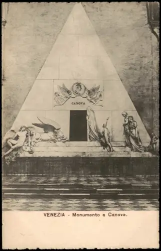 Cartolina Venedig Venezia Monumento a Canova. 1925