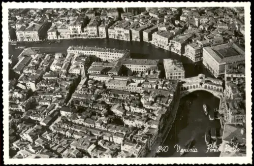 Cartolina Venedig Venezia Luftbild Porte Rialto 1969