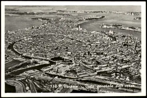 Cartolina Venedig Venezia Luftbild areal view 1961