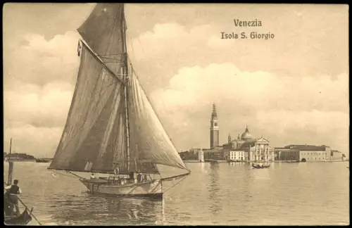 Cartolina Venedig Venezia Isola S. Giorgio Venice 1922