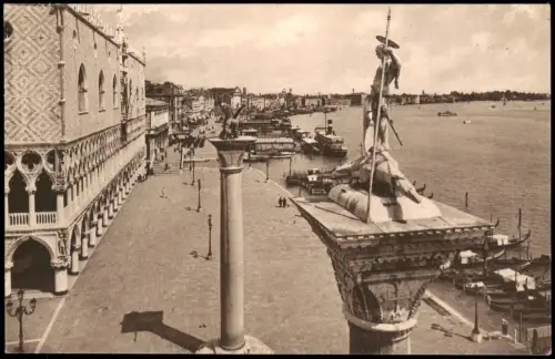 Cartolina Venedig Venezia Panorama dalla Riva degli Schiavoni. 1928