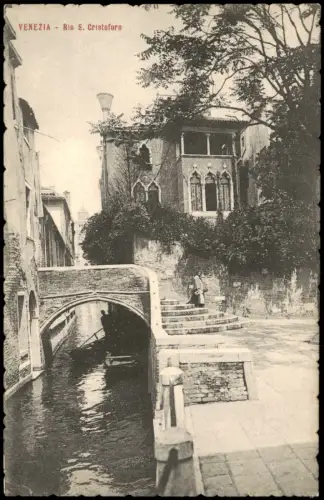 Cartolina Venedig Venezia Venice Rio S. Cristoforo 1926